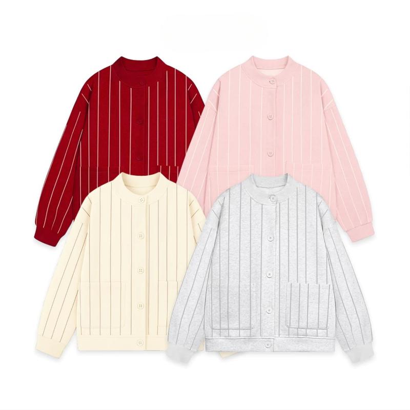    DEAL MẪU MỚI   Áo khoác bomber Cardigan kẻ sọc Local Brand chất Nỉ cotton 2 da Unisex basic Nam Menswear Jacket Baggy 2025 