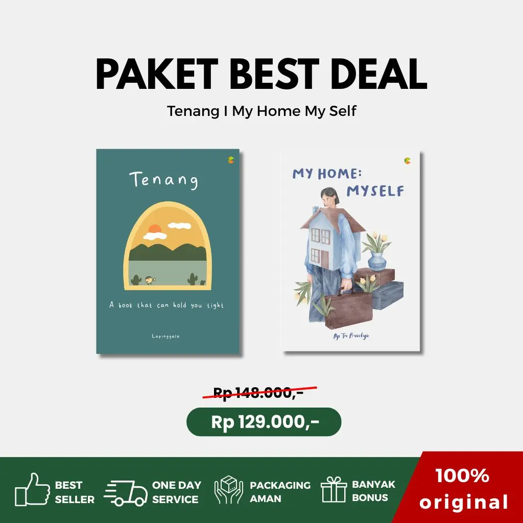 [Best Deal Paket isi 2 buku] Buku self development Tenang My Home My Self Special Edition 129K 2 BUKU Original Best Seller