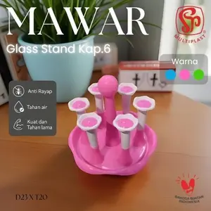 Rak Tempat Gelas Plastik / Glass Stand MAWAR Multiplast
