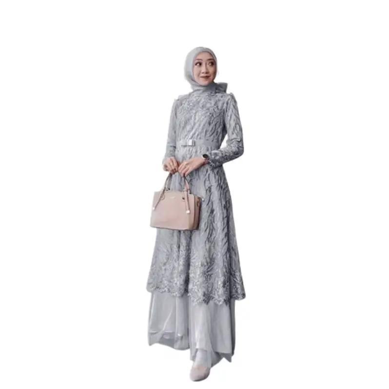 MAXI ALMIRA / 4 UKURAN / M / L / XL / XXL / GAMIS KONDANGAN / GAMIS TILE MUTIARA / FASHION GAMIS WANITA Panjang Dalaman Muslim Pita Dress Pesta Kombinasi Remaja 2