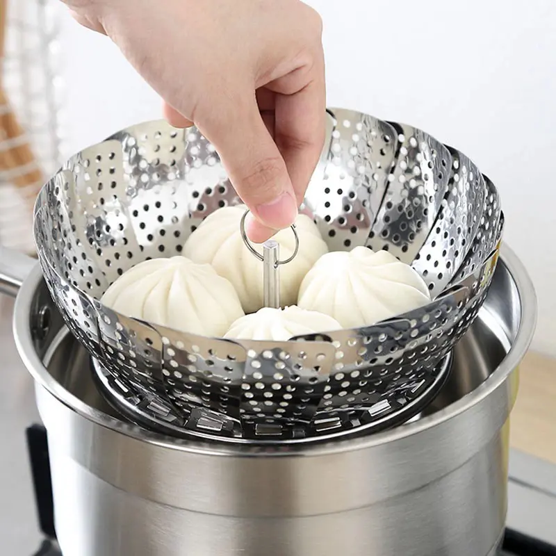 ALAT KUKUSAN MODEL TERATAI - PENGUKUS BAKPAO LIPAT STAINLESS BAHAN AWET ANTI KARAT