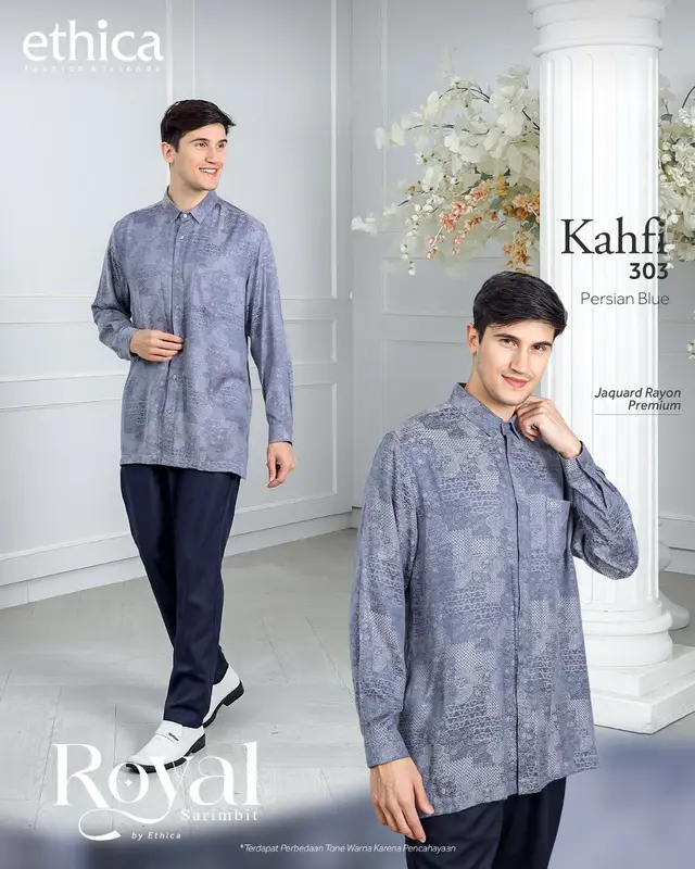 SARIMBIT/SERAGAM LEBARAN KELUARGA | BAJU LEBARAN TERBARU 2024 | ROYAL 18 PERSIAN BLUE BY ETHICA 2