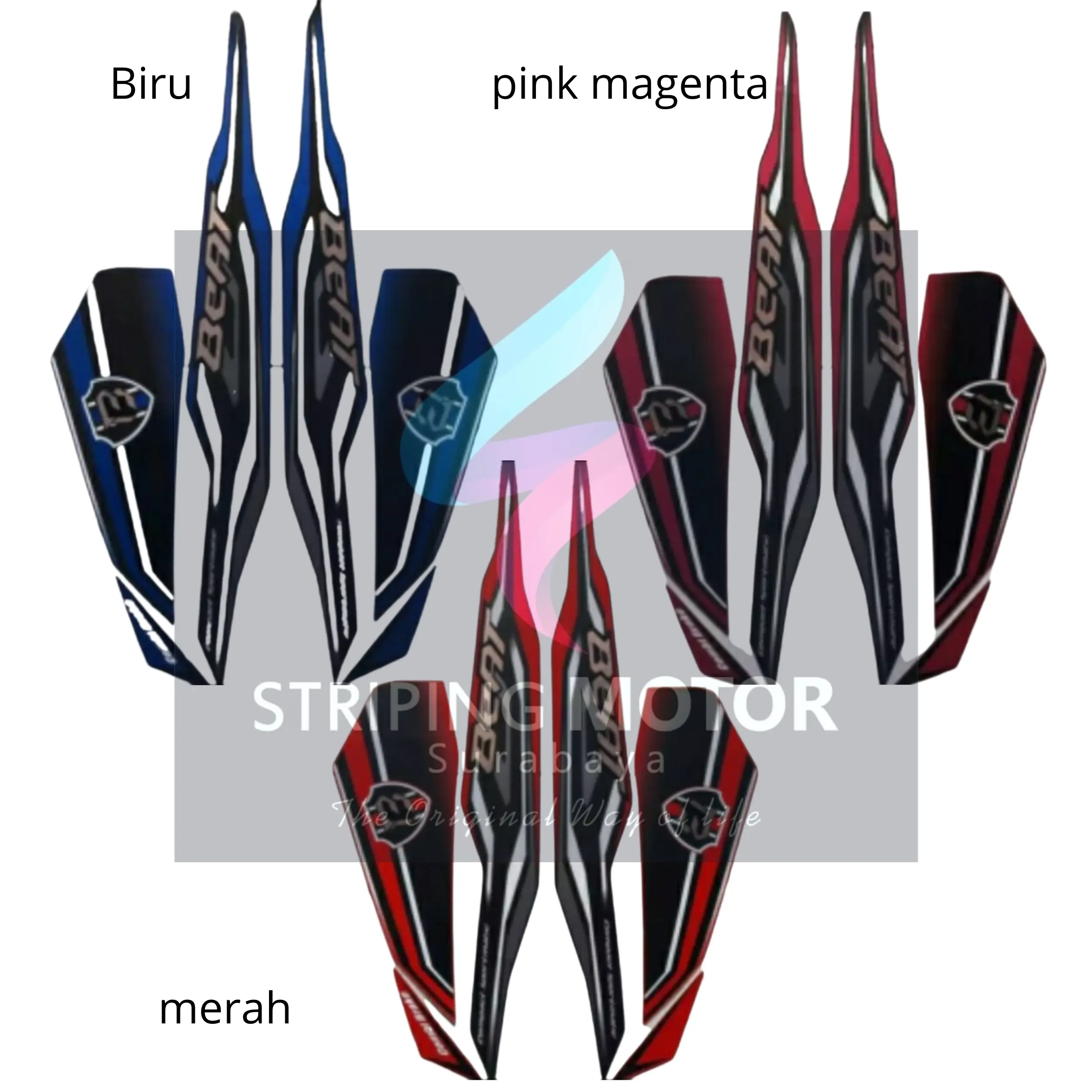 striping original motor Honda Beat FI Beat ESP ISS Tahun 2019 Aksesoris