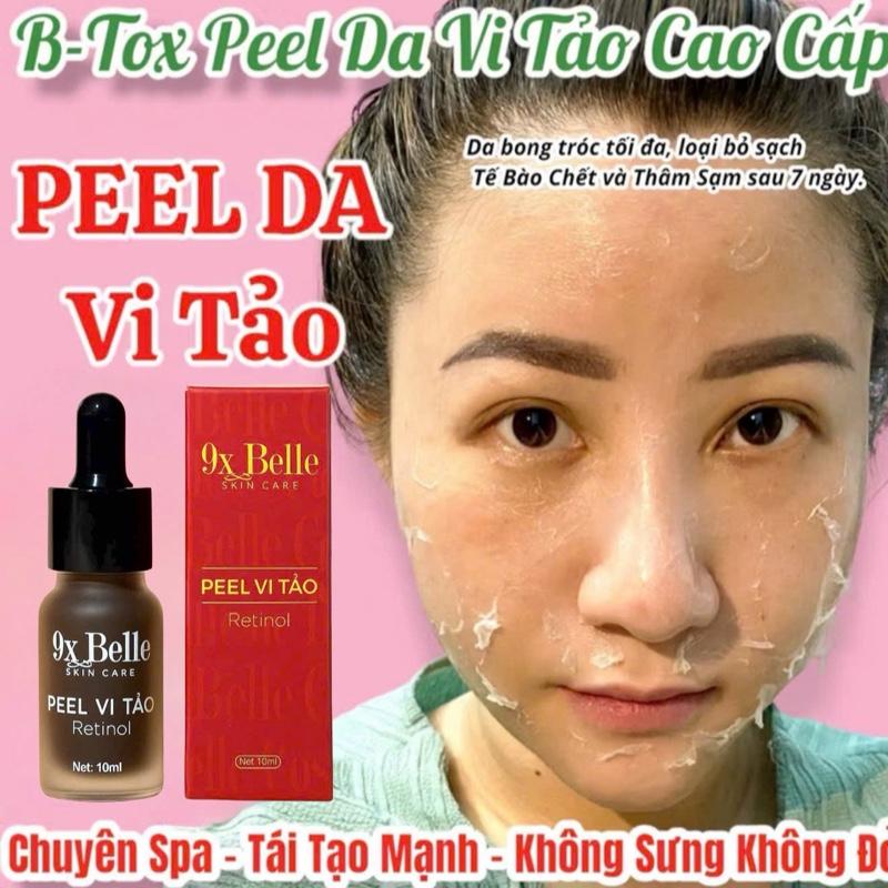  PEEL DA MẶT VI TẢO CAO CẤP 9X BELLE 10ml-  tẩy da chết giảm mụn thâm năm tàn nhang thay da sinh học peel lột da retinol chăm sóc da làm đẹp da 