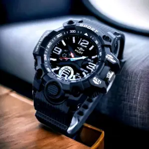 Jam Tangan Anak Laki Laki Pilot Sporty Anti Air Tali Karet Bisa Couple Watch Kids 2025 OOTD Hadiah Lebaran Keluarga Fashion