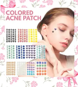 Stiker Jerawat Heart Bintang Star Hydrocolloid Acne Pimple Patch Colorful XX115