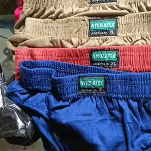 12 pcs Lusinan Celana dalam pria NYKELATEX size M L XL 3L 4L 5L katun lembut nyaman dipakai Big Size muat BB 90 kg