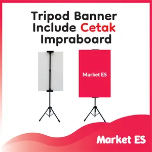 Tripod banner 2 sisi dan impraboard plus Stiker / Tripod Banner dan Cetak Impraboard / Cetak Impraboard