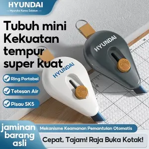 HYUNDAI Cutter​ 9mm Pisau Pembuka Paket​ Pisau Bongkar Kotak Mini Portabel​ Pisau Potong Kertas​ Kantor Pemotong
