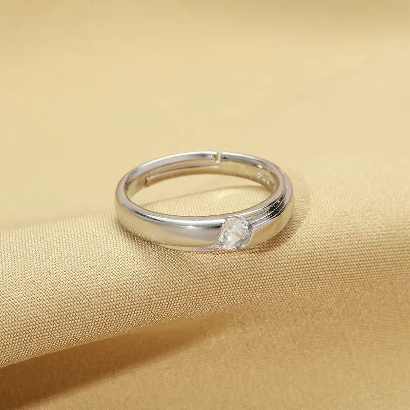 Cincin Couple Curve Eight Hearts Wedding Ring Aksesoris Perhiasan Cewek - Luciane Jewelry 4