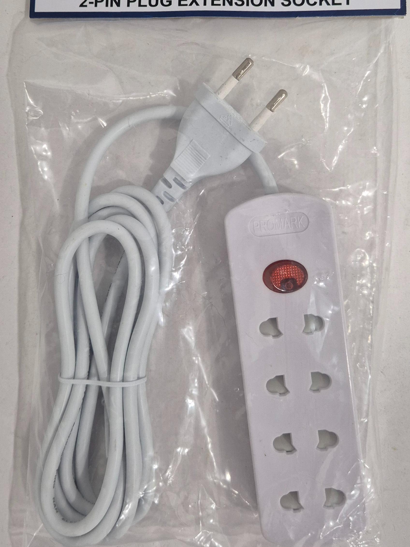 ProMark Multi Power Plug Adapter Cord Extension Outlet 4-Way 2-pin 4Way 2pin