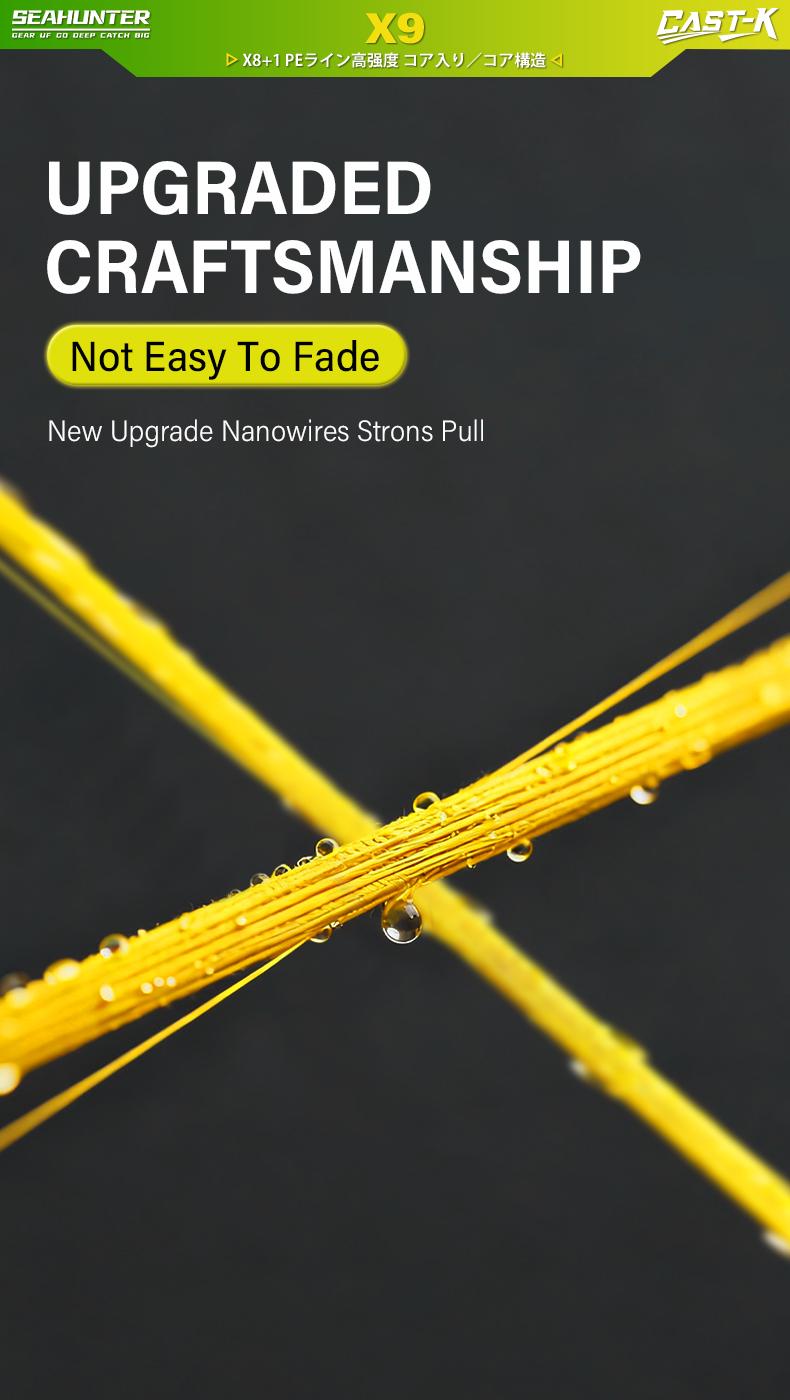 [NEW ARRIVAL] SeaHunter Cast-King PE X9 150M Yellow Sinking Line Senar Pancing (150M 6.8KG 22.7KG) Braided Fishing Lines 8 Untaian Kepang Senar PE Multifilamen Kualitas Jepang Senar Utama Kekuatan Tinggi senar pancing kuat senar pancing pe