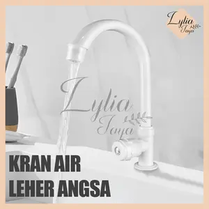 Kran Air Angsa Wastafel Dapur Bahan Plastik PVC Drat 1/2 Inch  Tancap Bawah  SLT-01-102