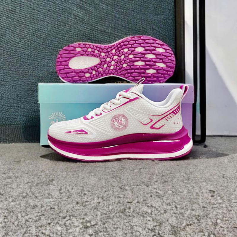 Đế Boost KHÔNG PHẢI XỐP Giày Thể Thao Nam Nữ Tập Gym Aerobic Chạy Bộ Đế Nhẹ DQ-1888 Trắng Tím Sneaker Sport Tập Thể Dục Tập Chạy Bộ