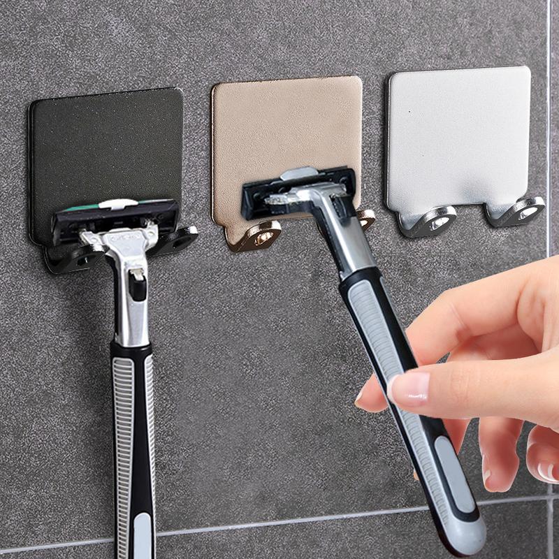 Bathroom Stainless Steel Razor Holder Storage Hook Wall Men Shaving ...