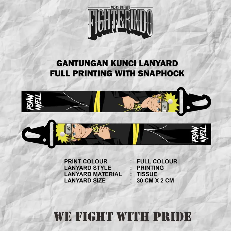 KEYCHAN PSHW GANTUNGAN KUNCI WINONGO 1903 LANYARD PRINTING SNAPHOCK STK NYELL 4