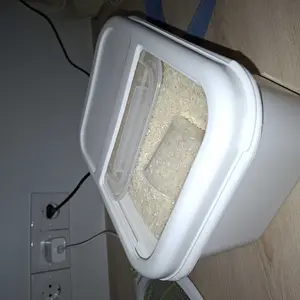 Inaso Tempat Wadah Penyimpanan Beras Rice Bucket Dispenser Beras Rice Dispenser Food Container HSB148