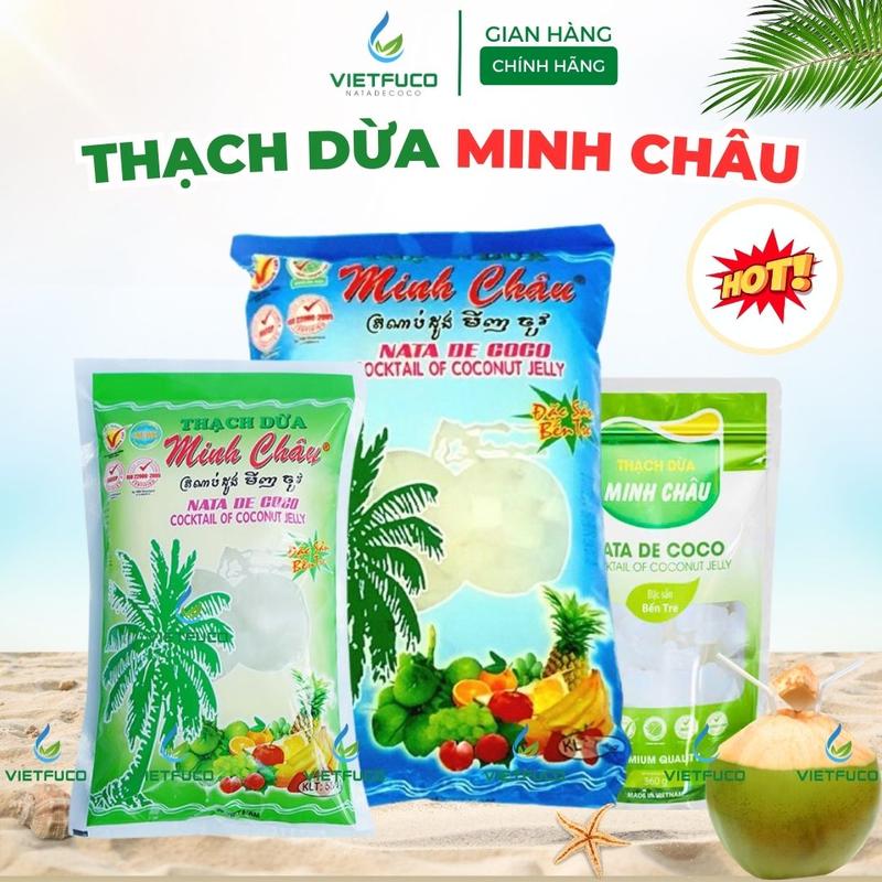 Thạch Dừa Minh Châu Ăn liền túi 1kg 500g 360g Snack - Đặc sản Bến Tre Vietfuco