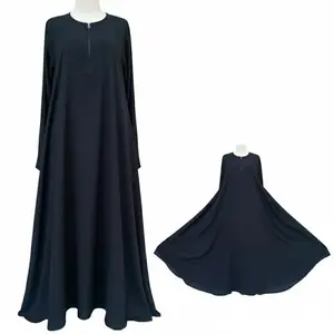 ABAYA HITAM POLOS PREMIUM by Griya Muslimah Temboro