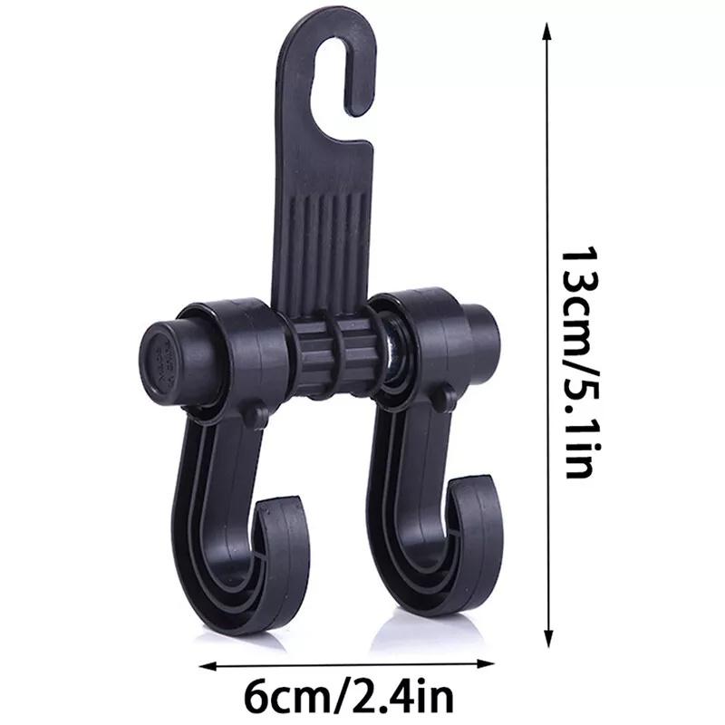 Móc Ghế Ô Tô, Màu Đen Thông Dụng, Móc Đôi, Cho Ghế Xe Ô Tô Nội Thất, Có Thể Được Sử Dụng Làm Phía Sau 5