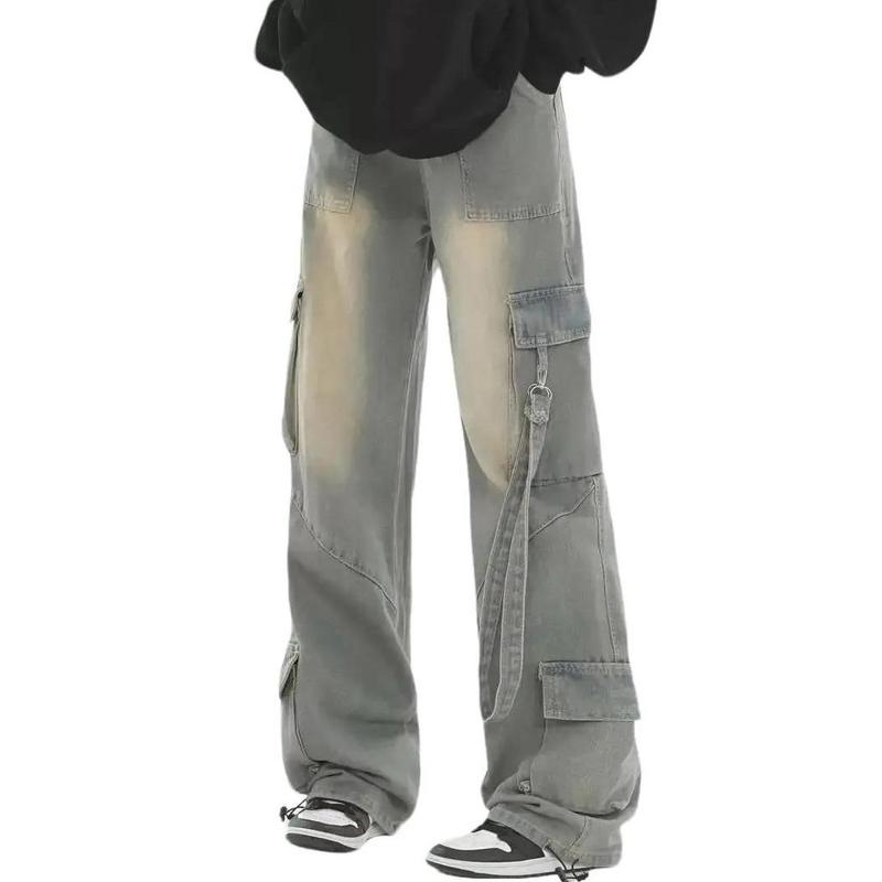 Quần baggy jean nam ống rộng túi hộp màu xám wash nhạt chất bò dãn nhẹ B23 dáng chuẩn Menswear Pants Có Túi - TCS Trùm Chuyên Sỉ