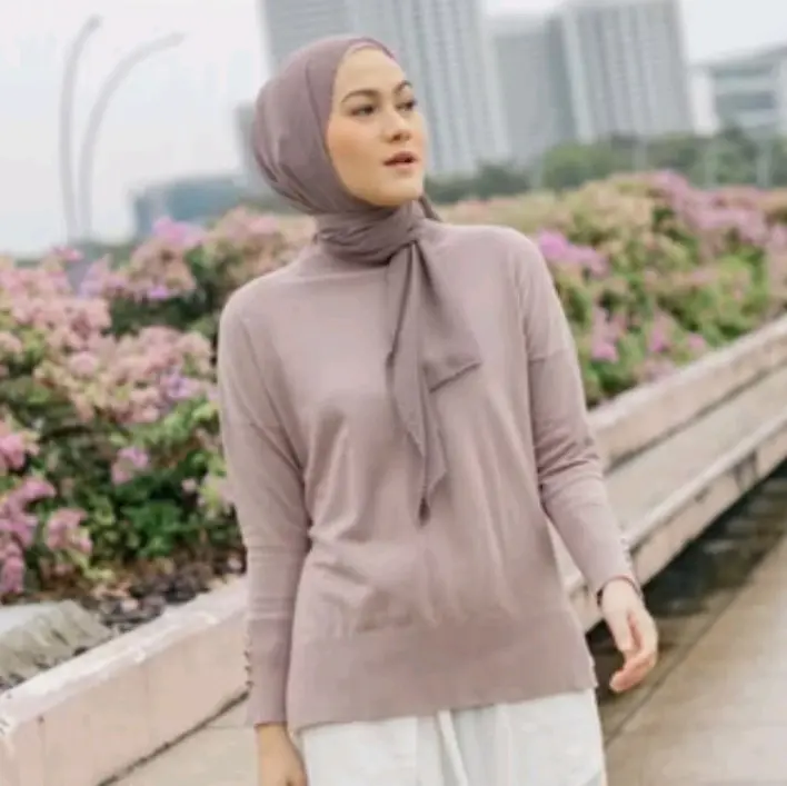 atasan baju blus rajut kancing tangan Sweater   Oversize Wanita Outer Panjang 5