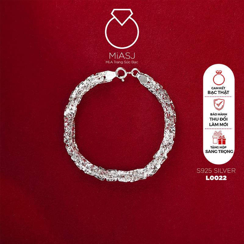   LIVE  L0022 - Lắc xoắn cao cấp Bạc Ý S925 thanh lịch nhiều kiểu | MiASJ Mi.A Trang sức bạc 