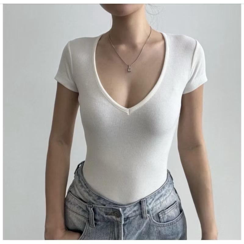  Áo cổ tim sâu thắt eo chất tăm gân co dãn 4 chiều cho phong cách thời trang của bạn 