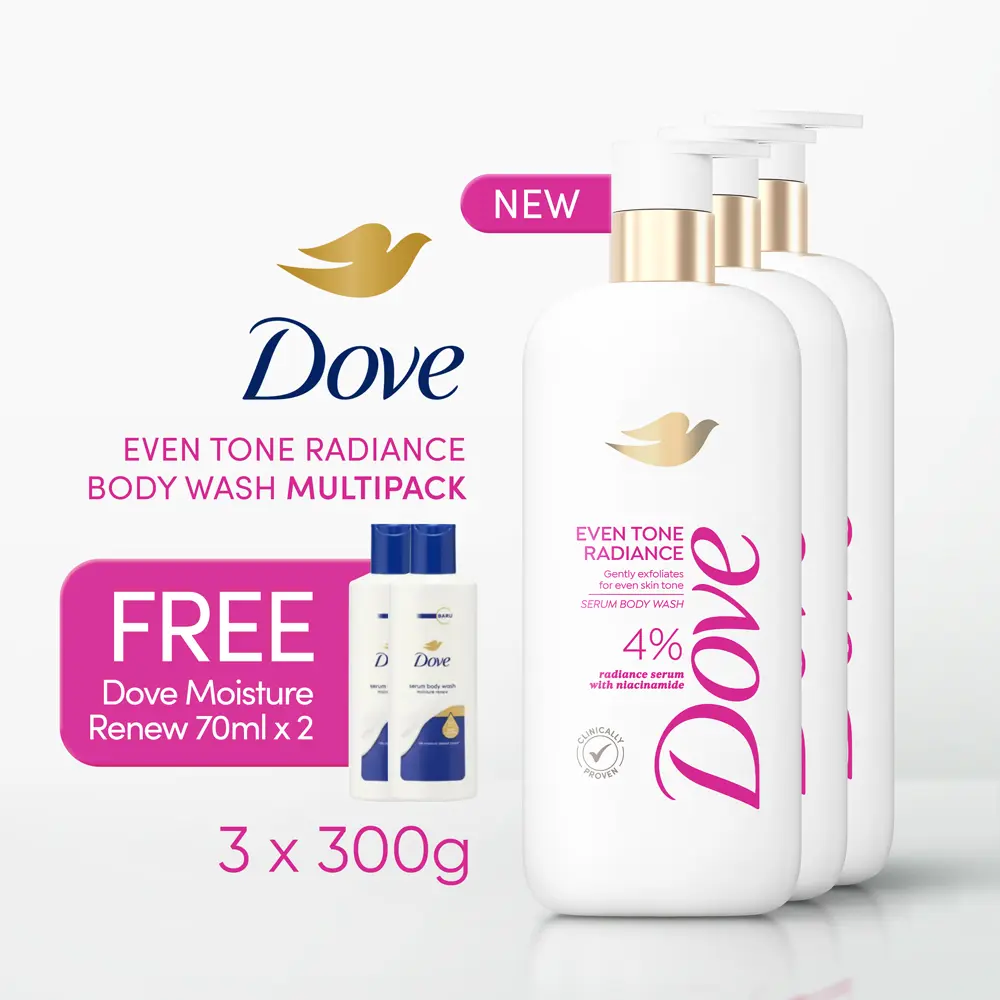 [Get Dove Renew 70MLx2] Even Tone Radiance 300g x3