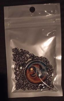Product Review of Kalung Liontin Yin Yang Art Kaca Cembung Tali Kulit Rantai Stainless Steel from Q**a 0