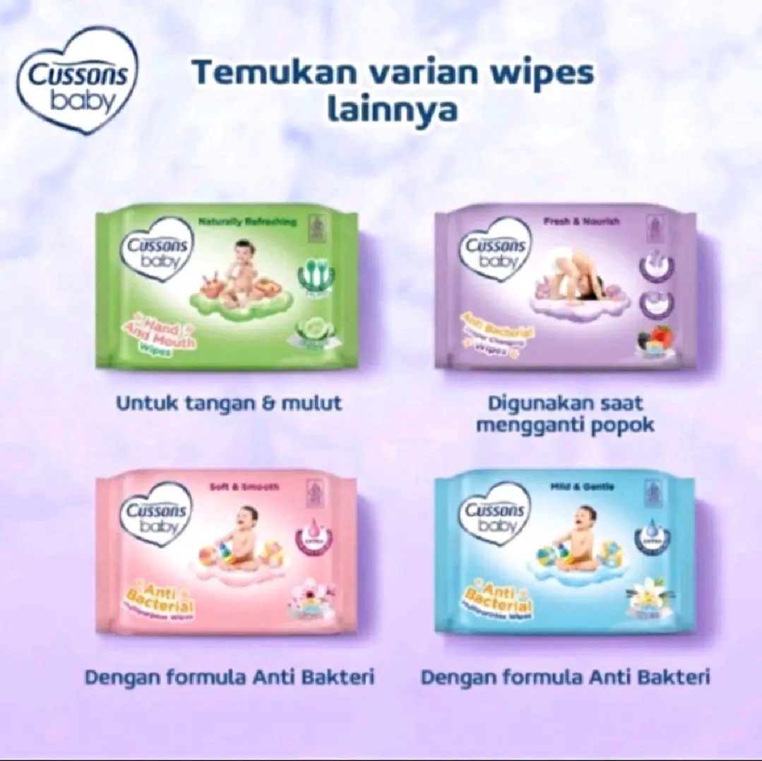 Cussons Baby Wipes- Tisu Basah Bayi Buy 1 Get 3