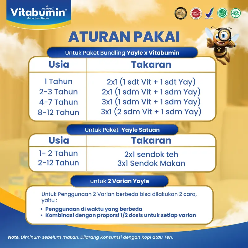 Yayle Exsipna - Madu Optimalkan Kecerdasan Si Kecil Pelancar - BPOM HALAL HERBAL 4