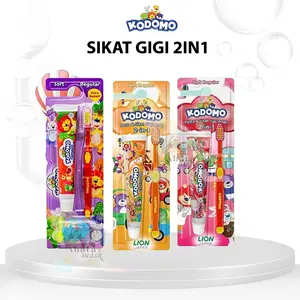 Sikat Gigi Kodomo Toothbrush Toothpaste 2in1 Soft - Sikat Gigi + Pasta Gigi Random