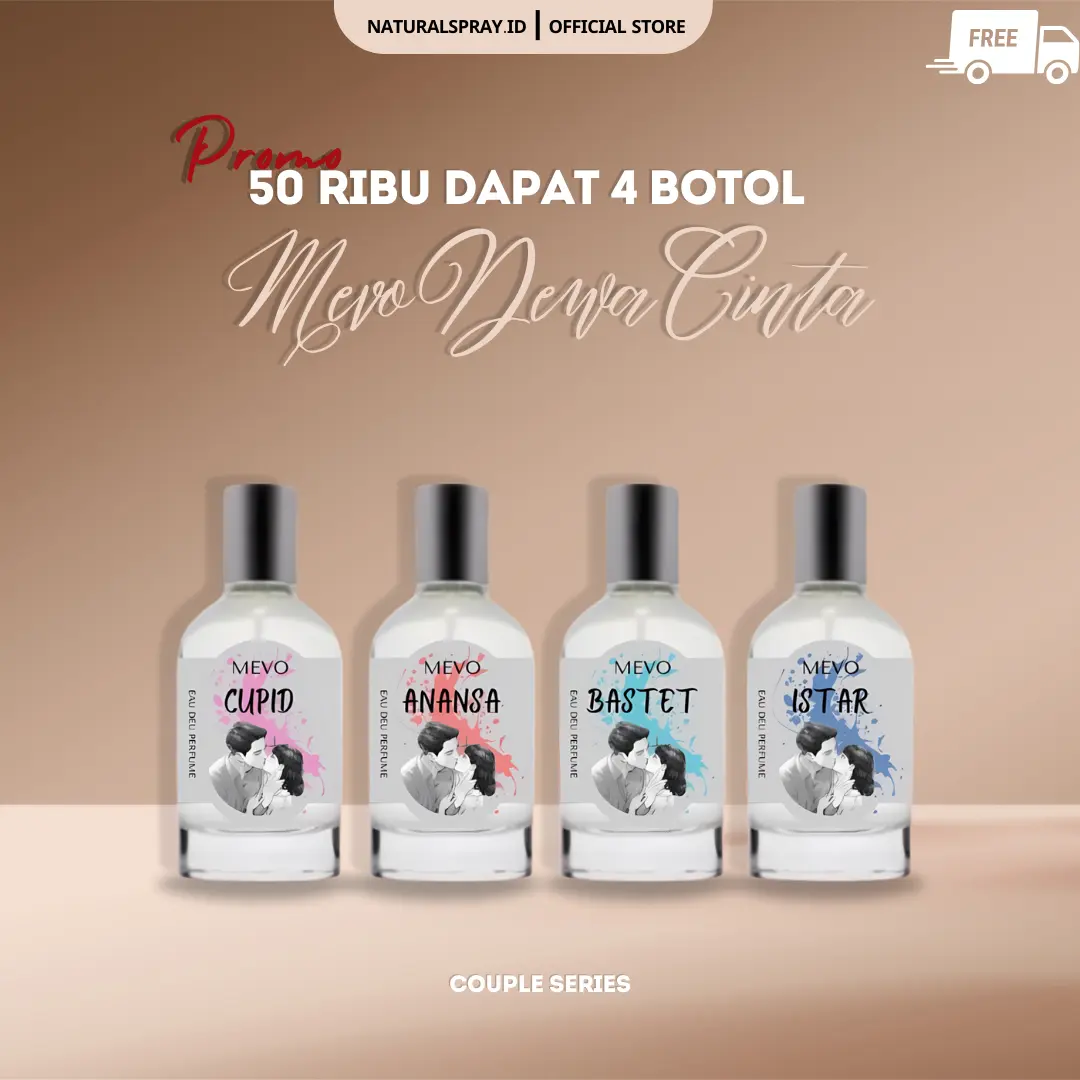 4pcs 50rb Parfum Mevo Couple Series Pria dan Wanita Perfume Wangi Terwangi Pewangi Bunga
