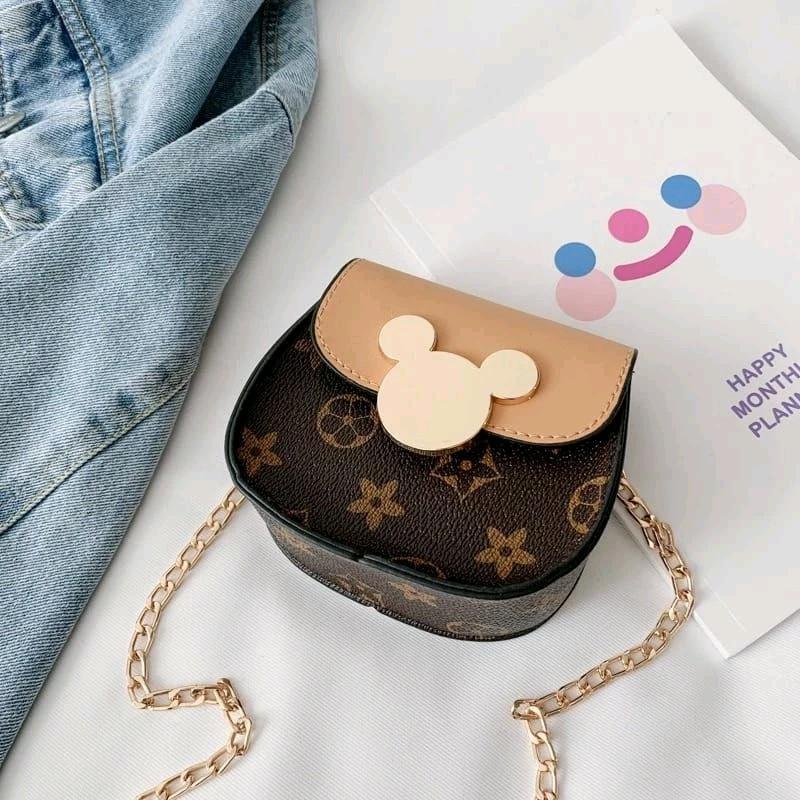 Tas selempang anak lucu imut bahan sintesis 6