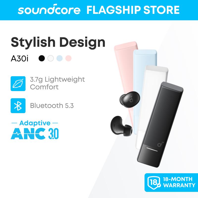 | BÁN CHẠY | Tai nghe Soundcore by Anker A30i, Thiết kế thời trang hình thỏi son, Nhỏ gọn, Nhẹ, Thoải mái, Chống ồn thông minh, Âm thanh trong trẻo, Thời gian phát 24 giờ, IP54, Tai nghe không dây, Bluetooth 5.4, Nhét Tai, Earphone, Nghe Nhạc