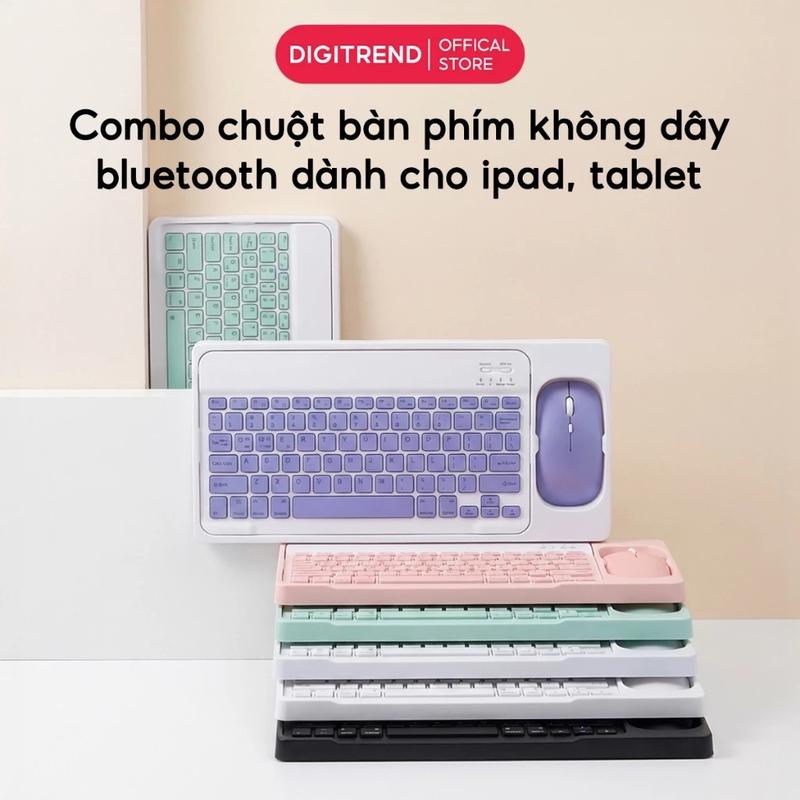 Combo Chuột Bàn Phím Không Dây Bluetooth SMTech Cho Máy Tính Bảng Laptop iPad Êm Ái Chuẩn Xác