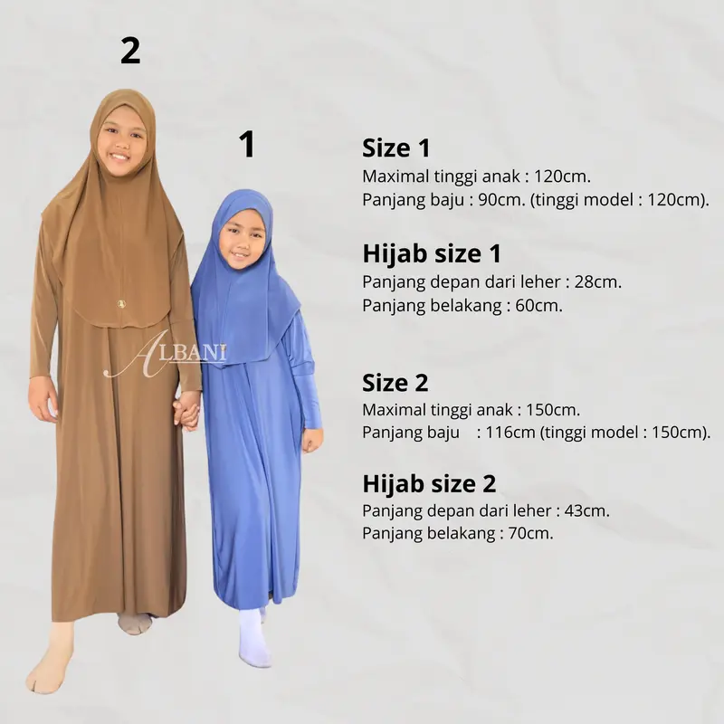 Laika Abaya Set Anak By Albani 2