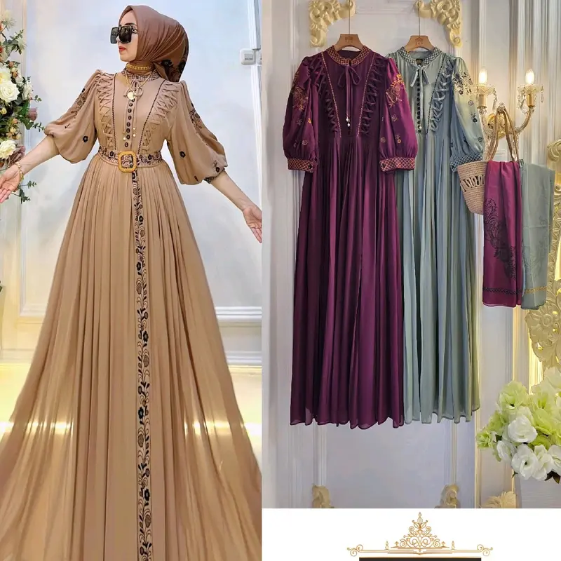 ready!!gamis ceruty bordir original SHR 0