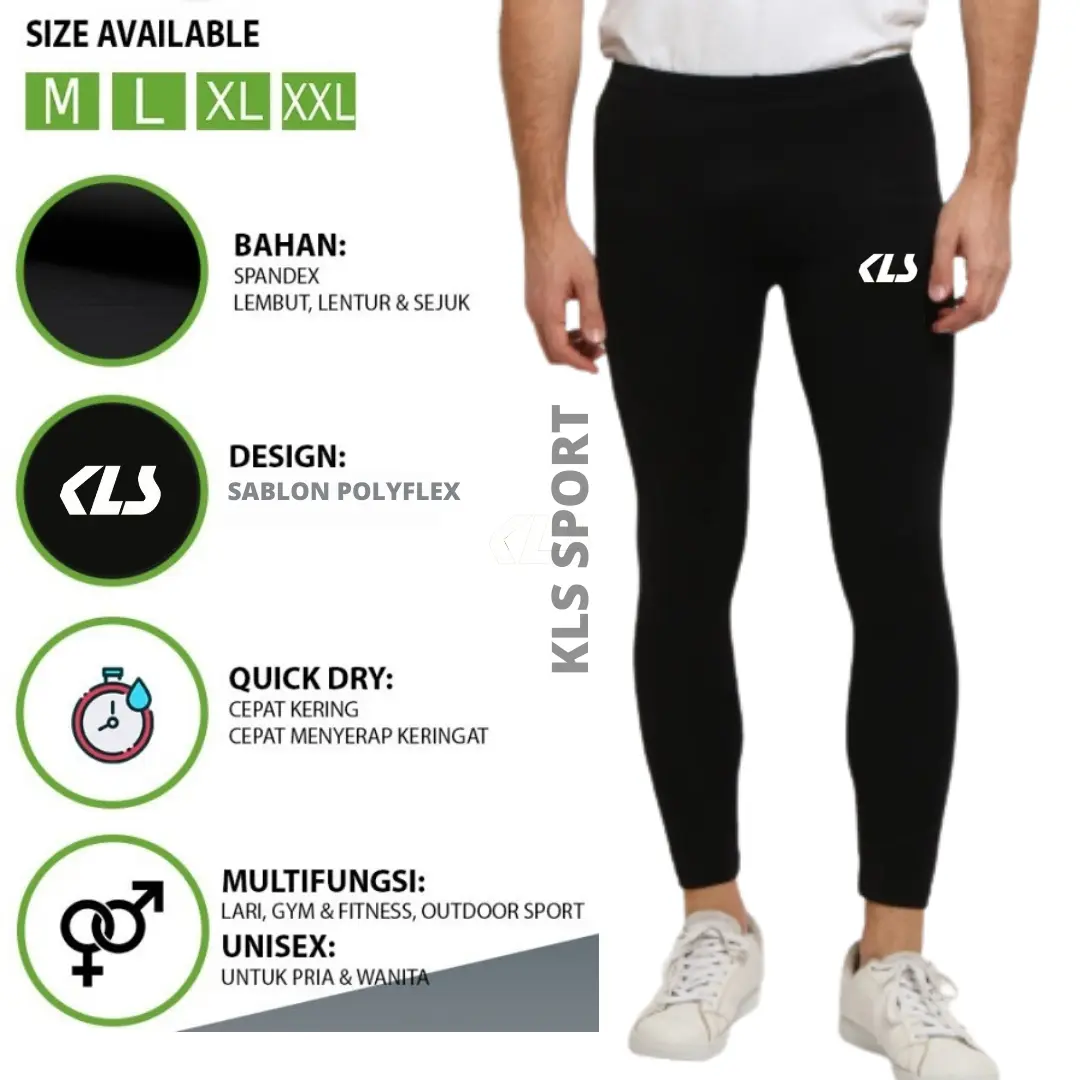 Legging Olahraga Pria Panjang dan Wanita Celana Lejing Spandex Sport Bola Outdoor