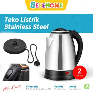 [BEBEHOME] (COD) Teko Listrik Pemanas Air Electric Kettle ketel besar otomatis stainless 2.0L GRATIS ONGKIR ceret