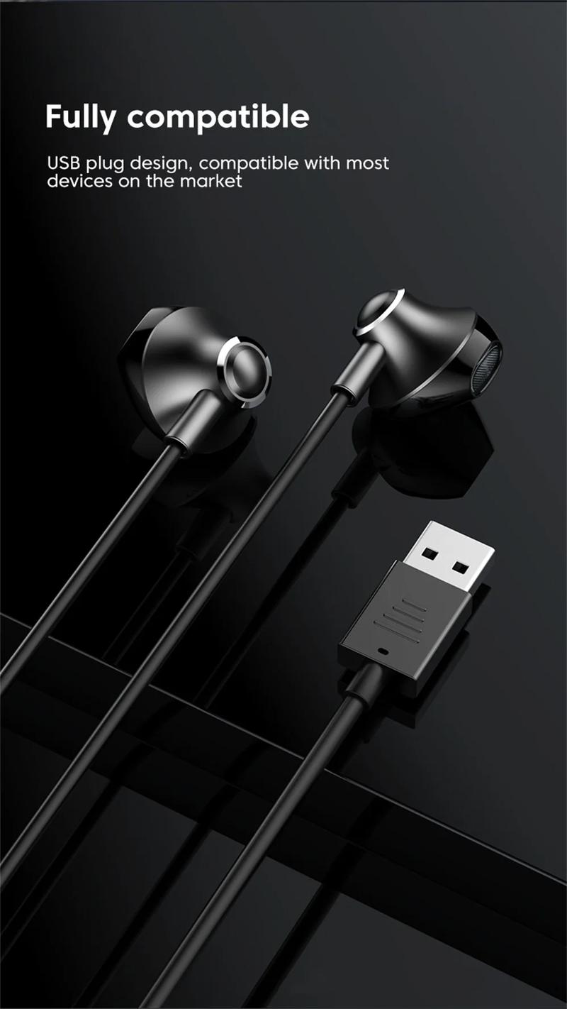 Product Introduction of Tai Nghe Có Dây USB, Dài 3M, Tai Nghe Trong Tai, Có Mic, Cáp USB-A, Tai Nghe Rảnh Tay Tai Nghe Chơi Game, Thích Hợp Cho Máy Tính Để Bàn, Máy Tính Xách Tay Và PC 28