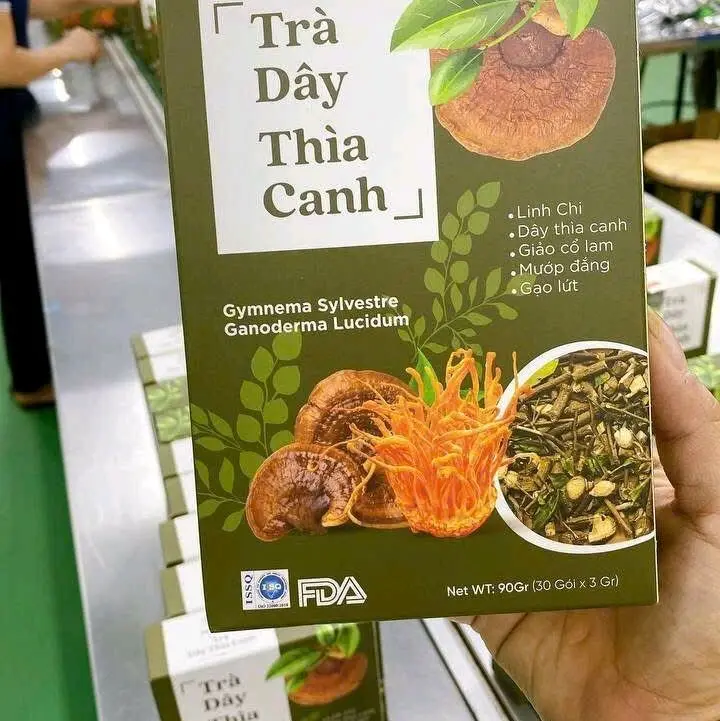 4 hộp trà đông trùng dây thìa canh hộp 30  túi lọc tốt cho người tiểu đường 1