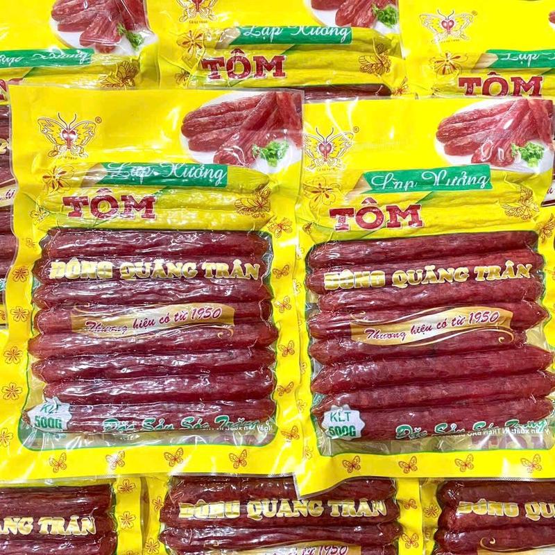 Lạp Xưởng TÔM 2Kg { 4Túi ĐÔNG QUÃNG TRÂN} Đặc Sản Sóc Trăng Food 1