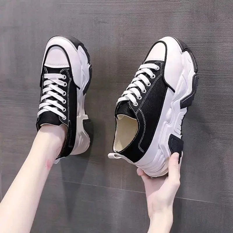 sepatu sneakers wanita korean style sepatu hitam putih cewe sepatu sekolah wanita korean style Cewek