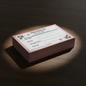 100 Lembar Kartu Kunjungan Pasien Custom  Bahan Kertas BC Cocok untuk Puskesmas Rumah Sakit Klinik dan Praktek Dokter Desain Bisa Disesuaikan