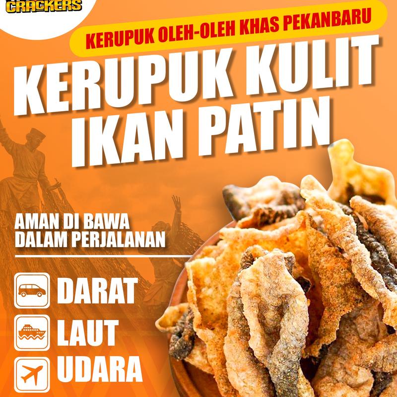 Kerupuk Kulit Ikan Patin ekonomis  | Fishskin | Melayu Crackers | Oleh-oleh khas Pekanbaru 2