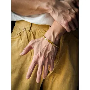 Nine Worlds Bracelet Laedingr NW-00601 Gelang Rantai kombinasi batu Tiger eye