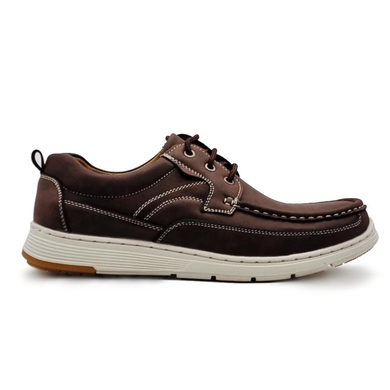 POLO HILL Men White Sole Contrast Stitch Lace Up Shoes PMSL-MS454 2