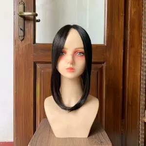 Toupee Hair Full Lace Nunkot Hair Panjang 40 CM Warna Hitam/Brown Syntetic High Heat